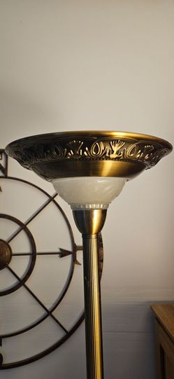 Metal. Floor. Lamp. With two lights
