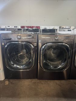 ✨ LG Gas Washer & Dryer Set – Modern Square Door Design ✨