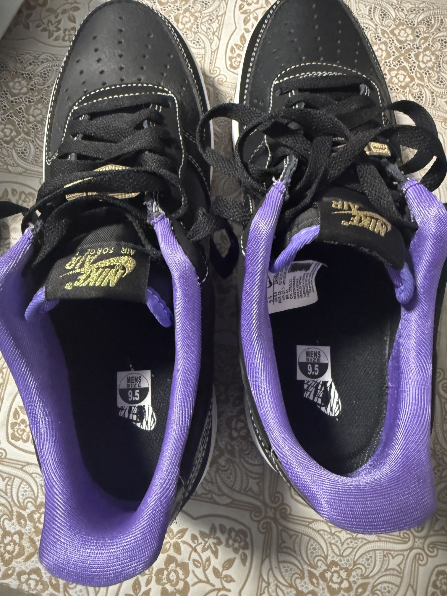 Brand New Nike Air Force Low '07 LV8 World Champ Black Purple