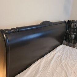 Black Sleigh Bed Frame