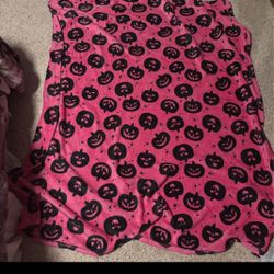Pink Halloween throw blanket