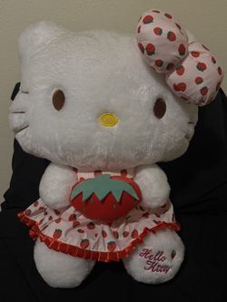 Big Hello Kitty Strawberry Plushie 