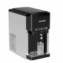 Pick Up: 3-in-1 Water Cooler with Ice Maker, Countertop Bullet and Crushed/Shaved Ice Machine with Cold and Room Temperature Water Dispenser, 42 lbs/D