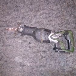 Hitachi cordless reciprocating saw
-CR18DL
-WORKS GREAT BUT NEEDS BATTERY SO JUST 10 BUCKS