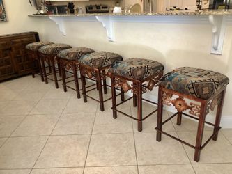 Six Bar Stools- Custom Made Steel
