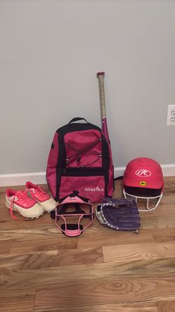 Girls softball equipment
