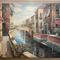 Venetian canal scene painting