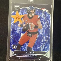 Bo Nix RC Totally Certified Blue Camo /50