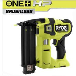 RYOBI
ONE+ HP 18V 18-Gauge Brushless Cordless AirStrike Brad Nailer (Tool Only) (BRAND NEW, SEALED, WITH RECEIPT AND WARRANTY)
