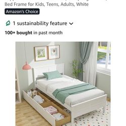 Giantex Wood Twin Bed Frame with 2 Storage Drawers – White – $50 Each
I have 3 Giantex Wood Twin Bed Frames with 2 Storage Drawers for sale.
