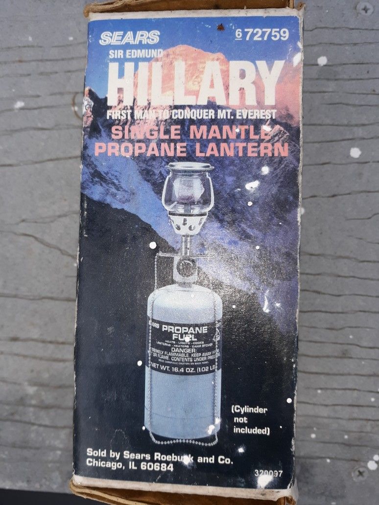 Hillary Lantern Propane Bottle Single Mantle Loe Profile Lightweight In Box