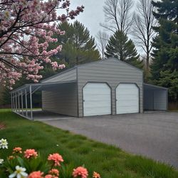 🏗️🔥 SALE PRICE GOOD THRU 12/31! 20x30x11 SHED GAL STEEL BUILDING + 2 LEAN-TOS – NOW $13,538! 🔥🏗️