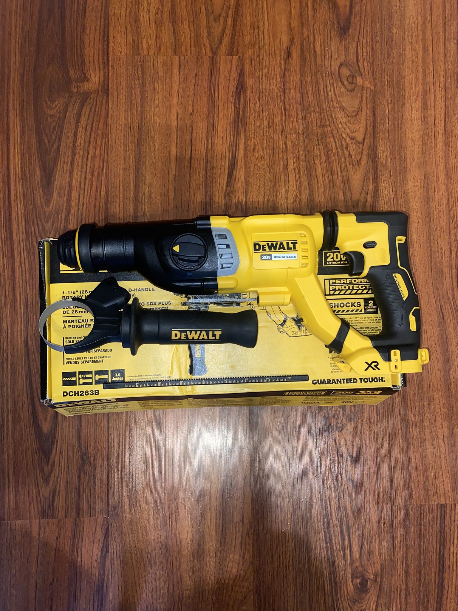 Dewalt 20V Max XR 1-18” SDS Plus D-HANDLE Rotary Hammer (DCH263)