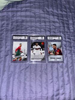 🔥 Cristiano Ronaldo CGA Graded Card Lot – (2) Gem Mint 10s & (1) Mint+ 9.5 🔥