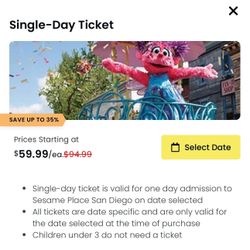 SEAWORLD TICKETS 45 Each OBO