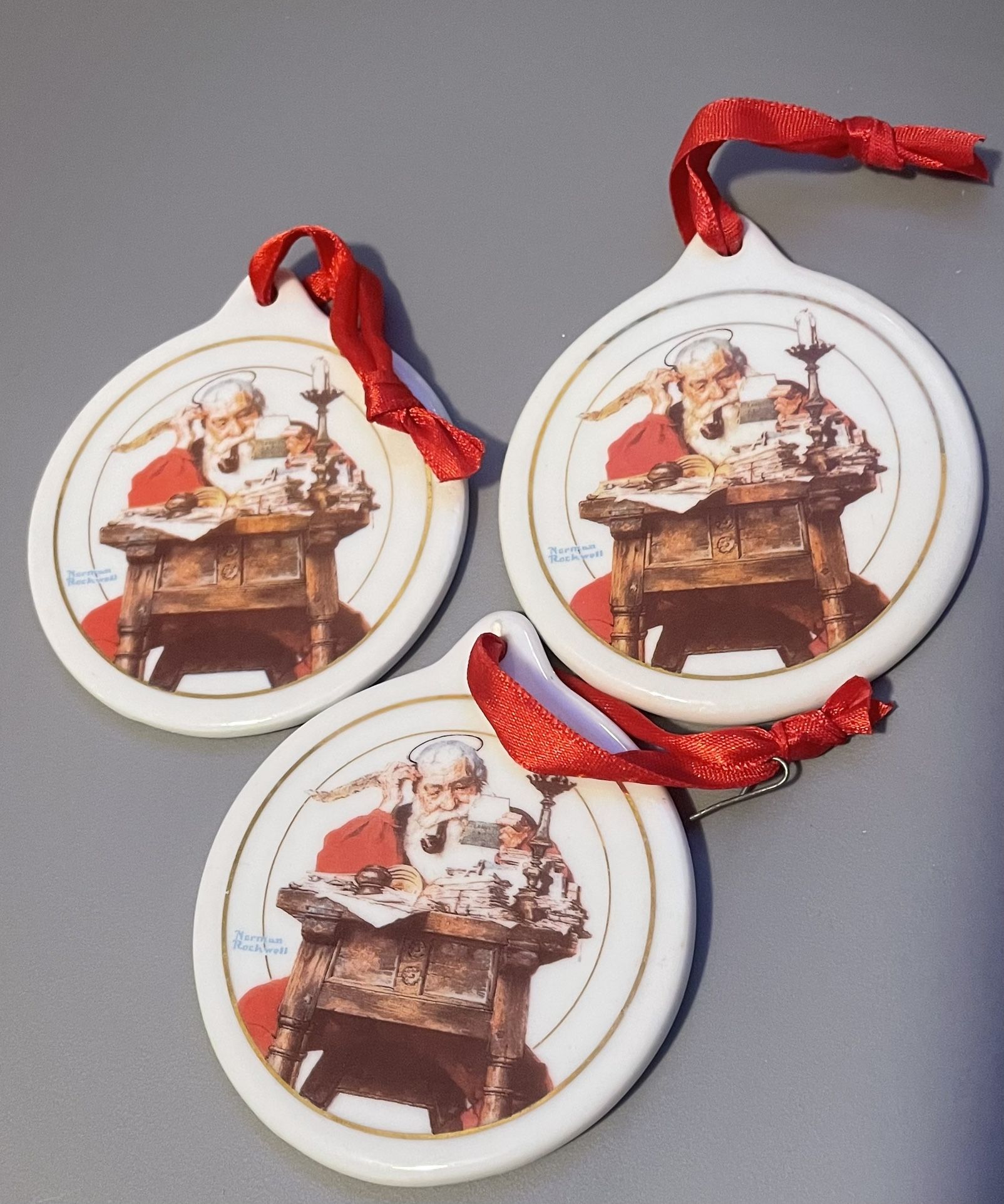 3 Norman Rockwell JCPenney Special Limited Edition Ornaments