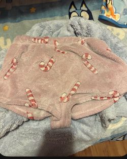 Fleece Candy Cane Pajama Shorts