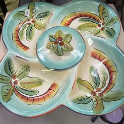 Chip and Dip Serving Piece, 20" D. PLEASE READ DESCRIPTION