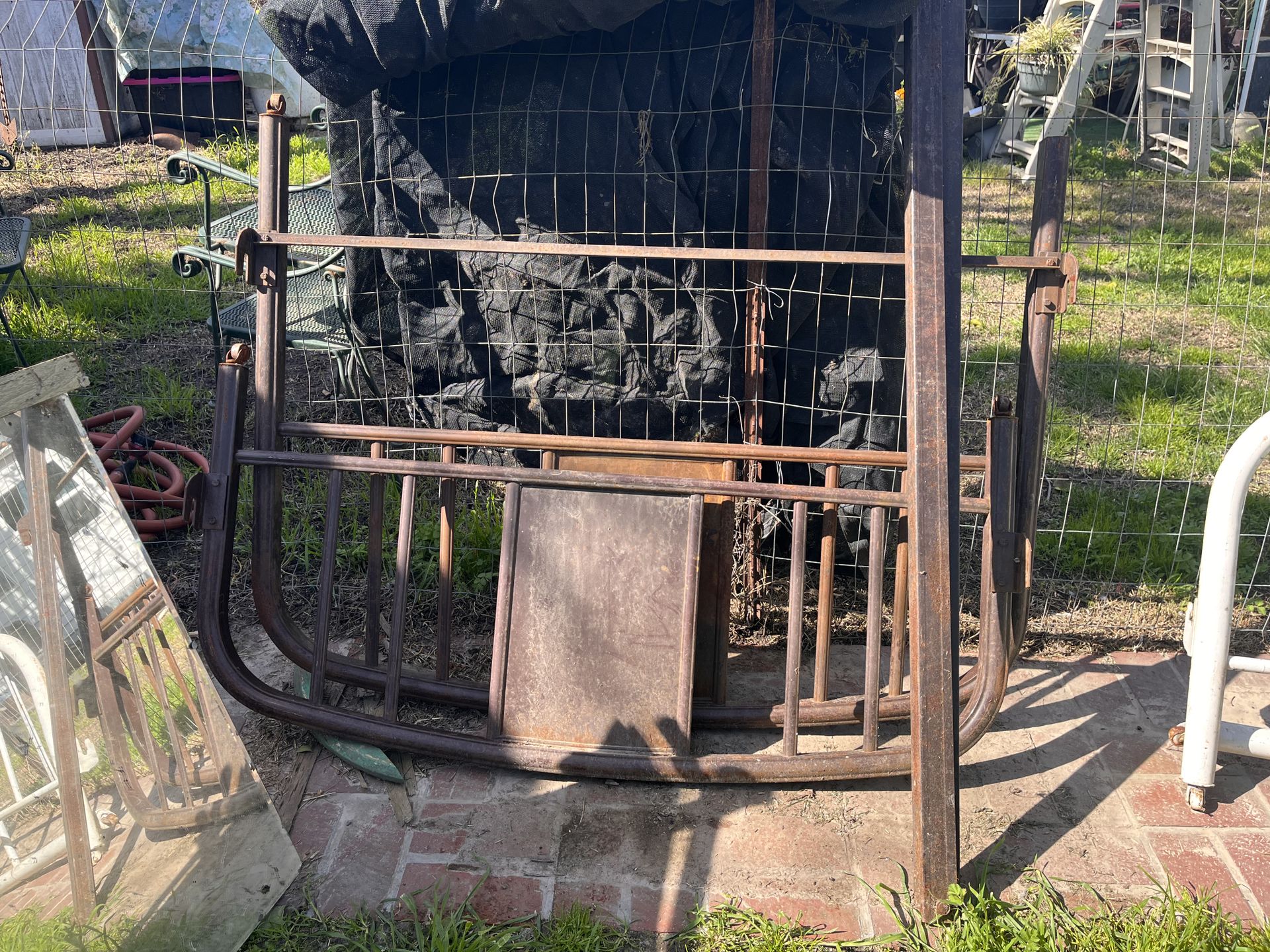 Vintage twin size bed comes rails