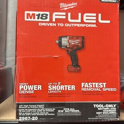 Milwaukee m18 fuel 1/2” high torque impact wrench tool only