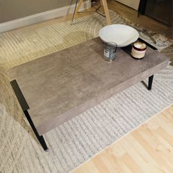 Modern Concrete-Style Coffee Table – $90