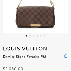 LV (Damier Ebene Favorite PM)