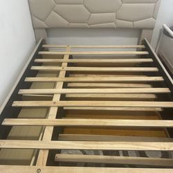 Upholstered Platform Bed Frame with Storage Drawers