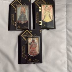 3pc Disney Princess Pin Set A Limited Release