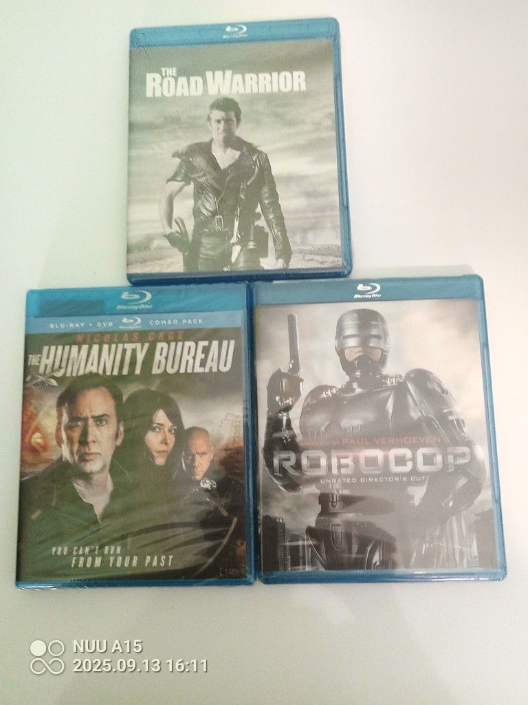 Blue Ray,The Road Warrior,RoboCop Directors Cut,