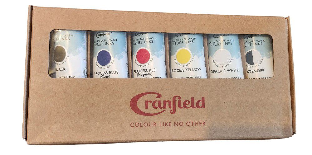 Cranfield Caligo Safe Wash Relief Ink - Set of 6, Assorted Colors, 75 ml, Tubes

Includes six 75 ml tubes of Caligo Safe Wash Relief Ink in Black, Pro