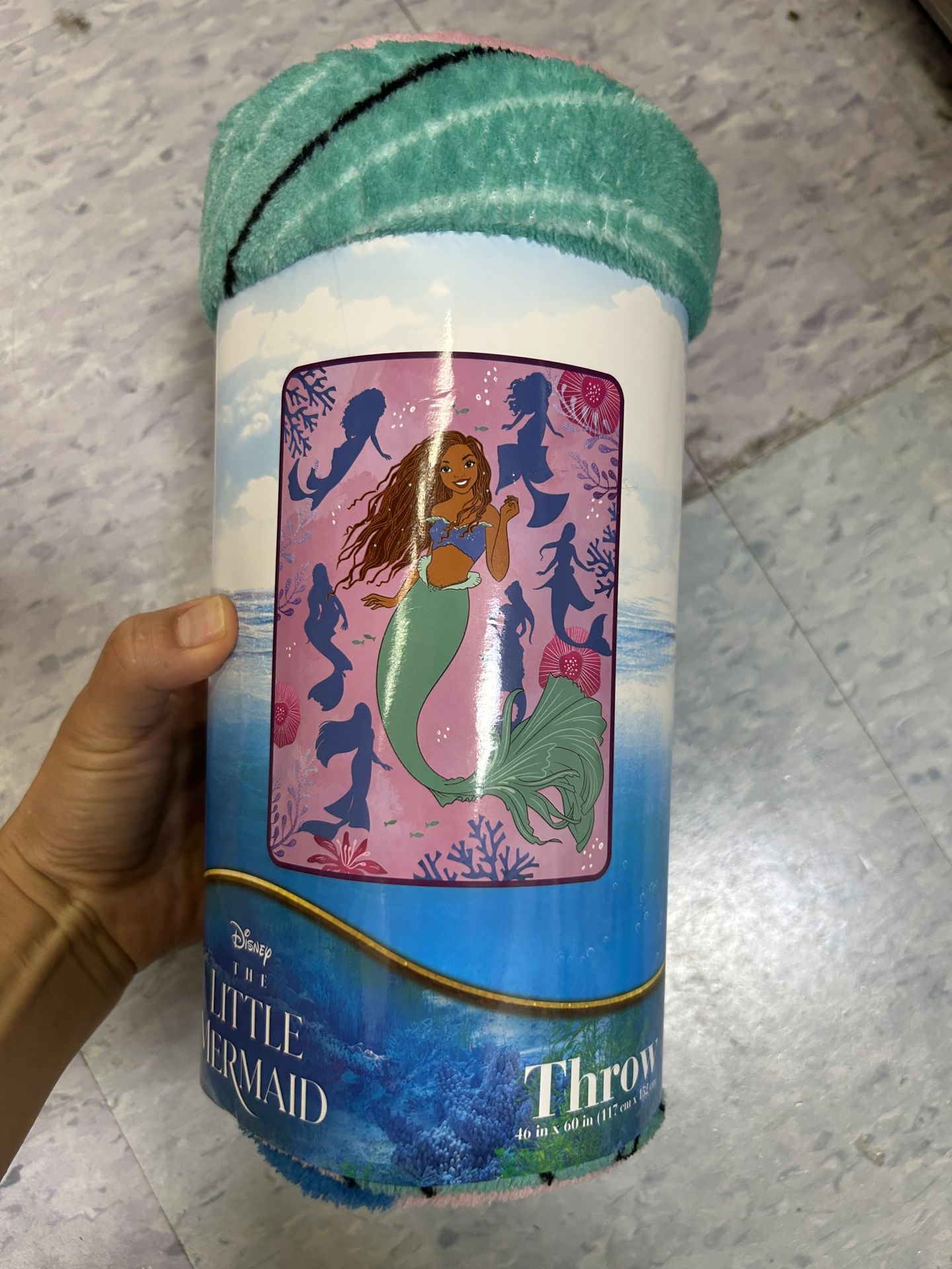 NWT Disney mermaid Throw 46x60”