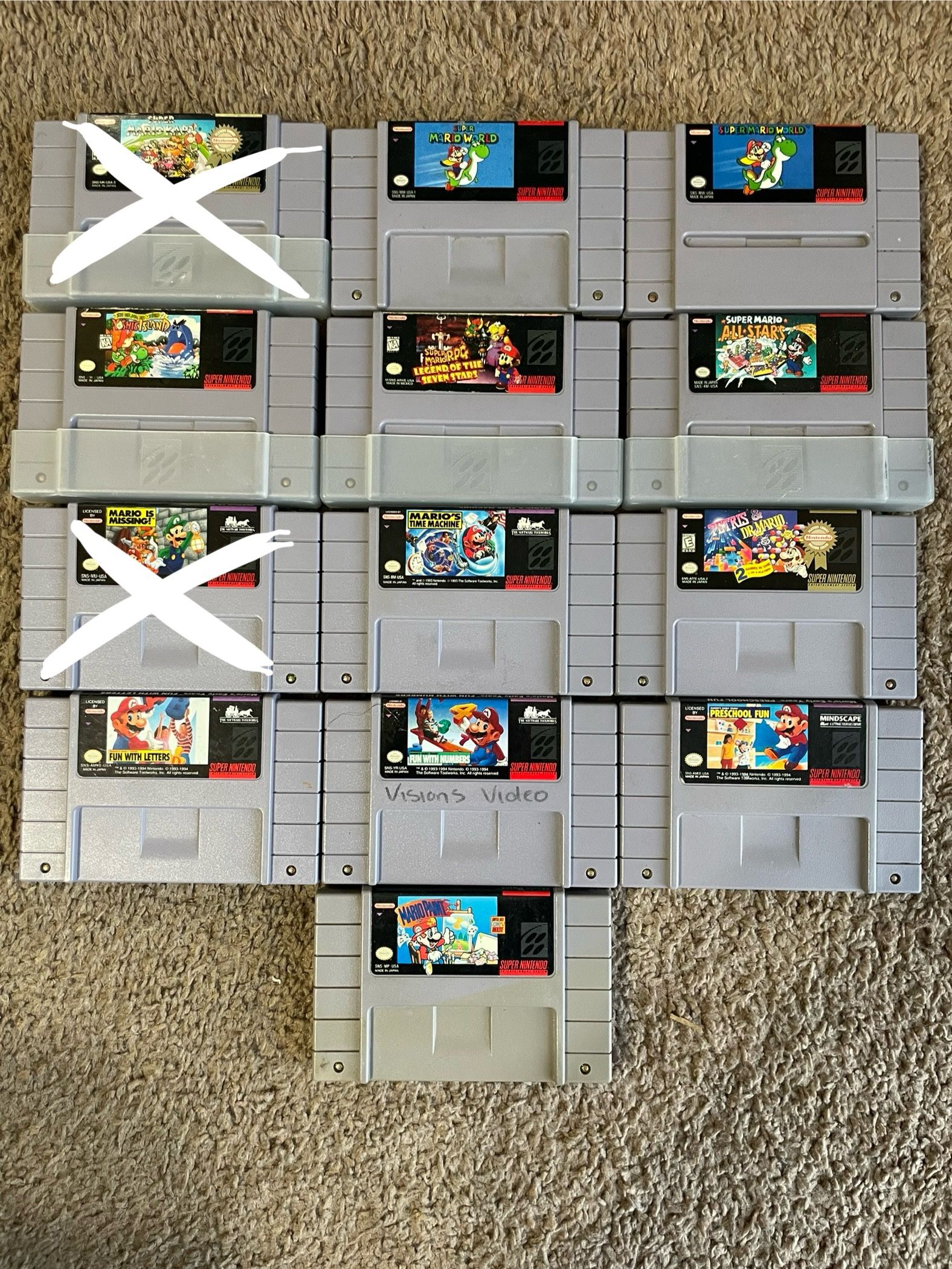 Super Nintendo SNES Super Mario Games