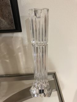 Mikasa candle holder crystal new 12 inch