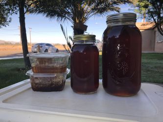Local, raw and unprocessed honey.