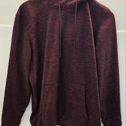 Under Armour Armour Fleece Twist Men’s Hoodie Large Burgundy – Lightweight Athletic Pullover