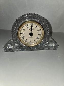 Vintage Godinger Crystal Legends Lead Crystal Mantel Clock – Quartz