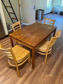 Solid Wood Table & Chairs