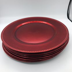 13” Red Charger Plates 11
