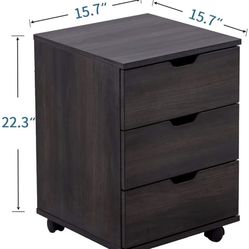 3 Drawer Dresser Mobile Cabinet Under Desk Storage 