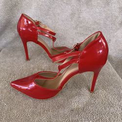Double strap JG red heels size 9
