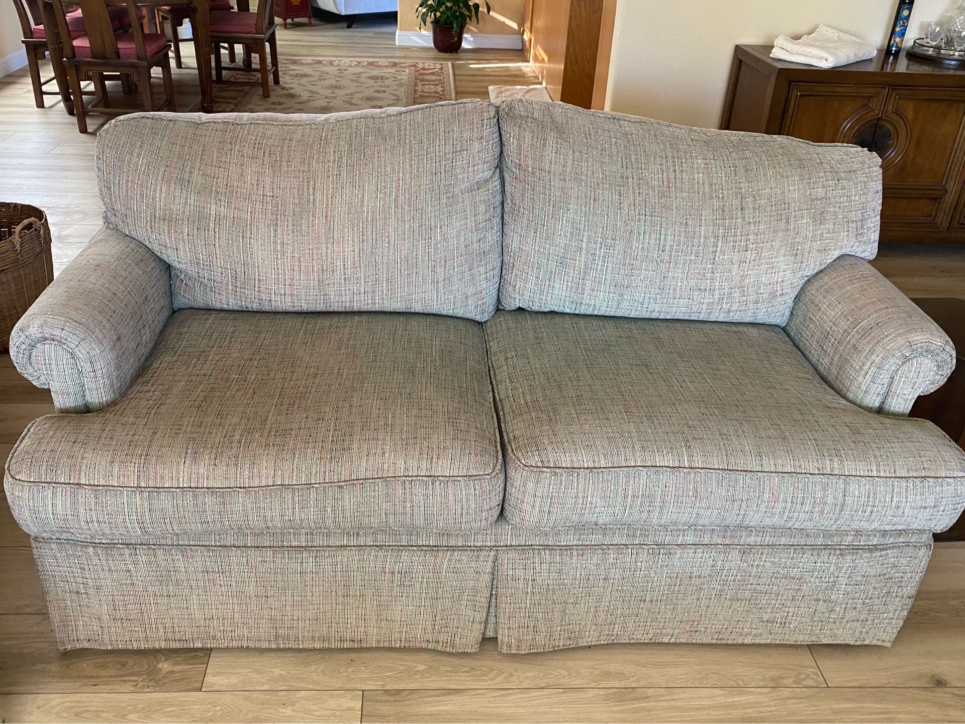 Sage green loveseat