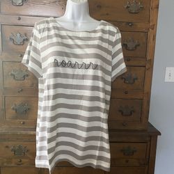 Woman’s SS Tunic Tee Roar Size XL By Stewart Simmons NWTS