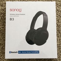 *Brand New* Sanag B3 Premium Active Noise Cancelling Headphones Wireless Bluetooth Over The Ear Headphones with Mic