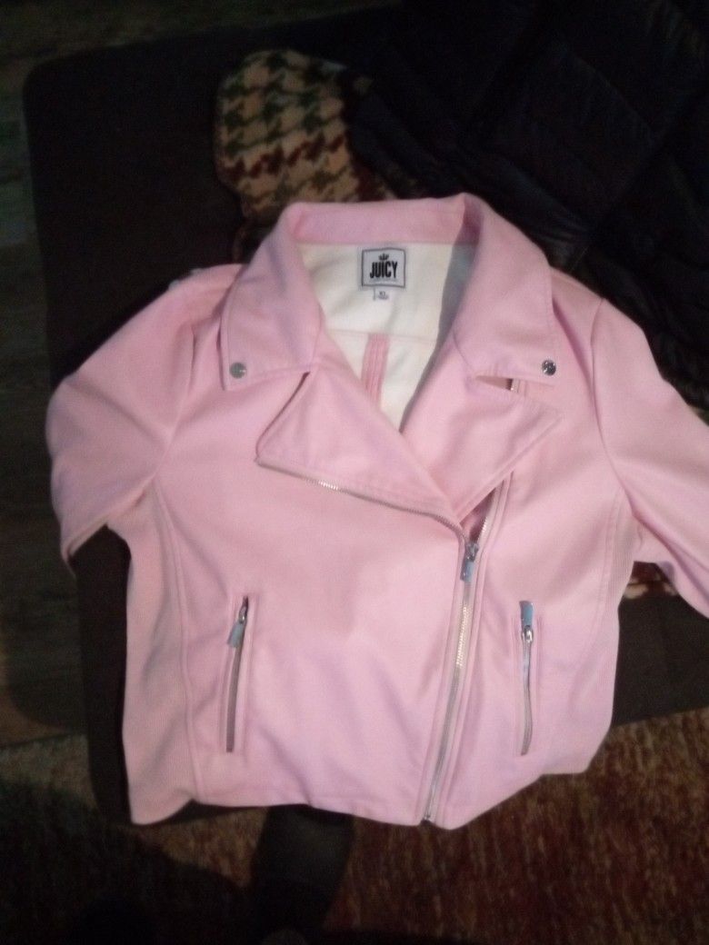 Pink Juicy Leather Jacket For Sale...