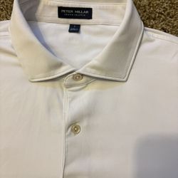 Peter Millar Crown Crafted Striped Golf Polo Mens Size Large