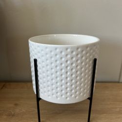 6” White Ceramic Plant Flower Pot
