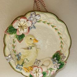 Fitz and Floyd Garden Rhapsody Duckling Canapé Plate