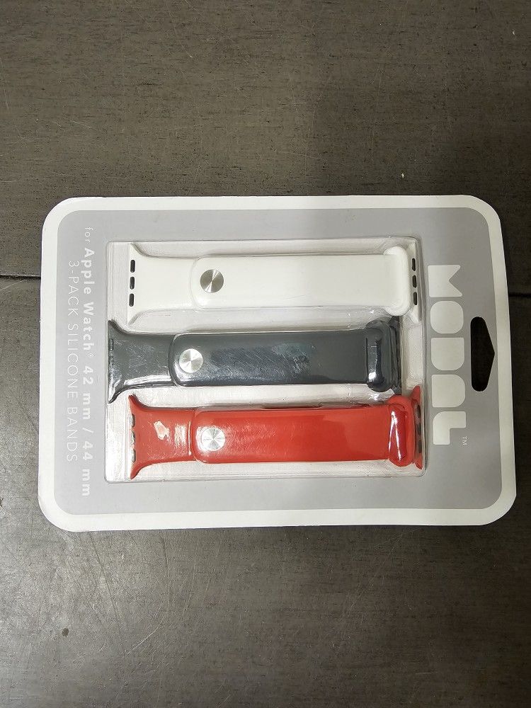 MODAL Apple Watch Bands 42/44mm 3-Pack Silicone Straps iWatch Replacement