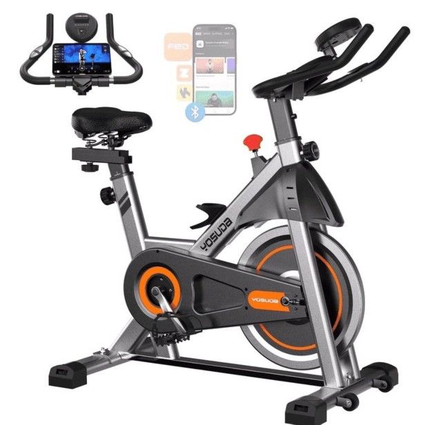 YOSUDA Exercise Bike Stationary Indoor Cycling Bike for Home 300 Lbs Weight Capacity, Comfortable Seat Cushion and LCD Monitor