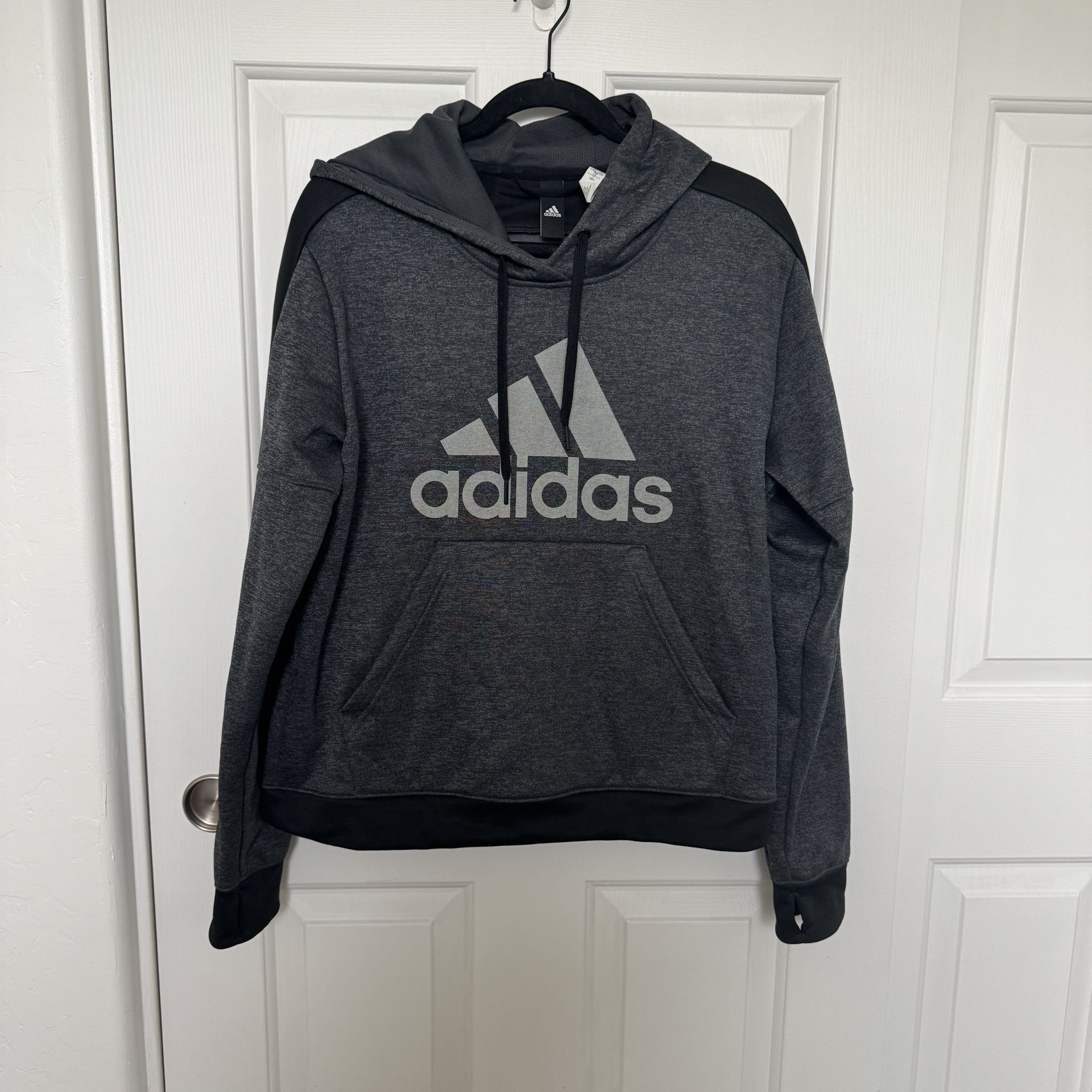 Hoodie - Adidas - Men’s - Grey - Size Large